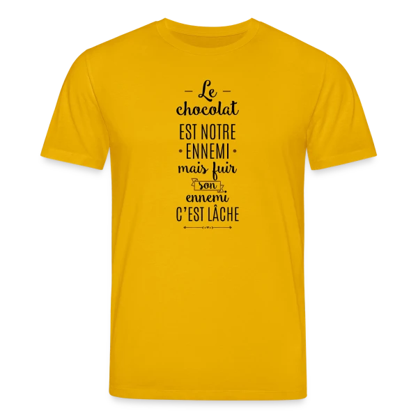 Maquette de T-shirt bio CREATOR Stanley/Stella Unisexe « Je peux pas, j'ai chocolat » à personnaliser