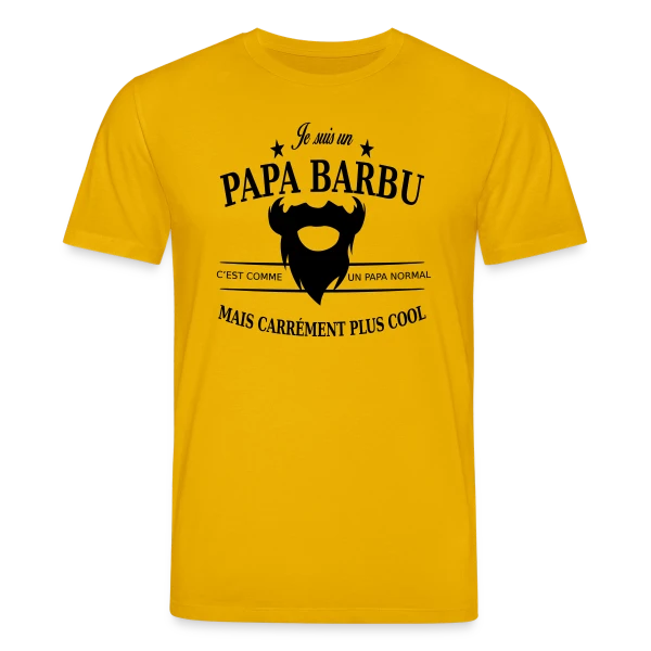 Maquette de T-shirt bio CREATOR Stanley/Stella Unisexe « Papa Stylé Barbu » à personnaliser