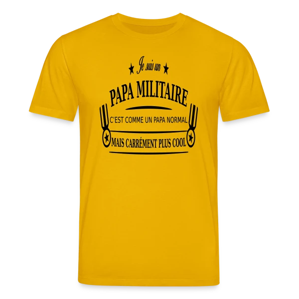Maquette de T-shirt bio CREATOR Stanley/Stella Unisexe « Papa Héro Militaire » à personnaliser