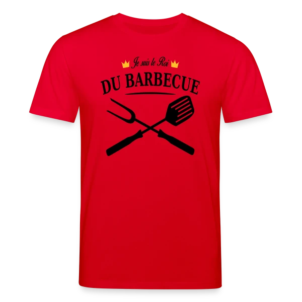 Maquette de T-shirt bio CREATOR Stanley/Stella Unisexe « Le Roi Incontesté du Barbecue » à personnaliser