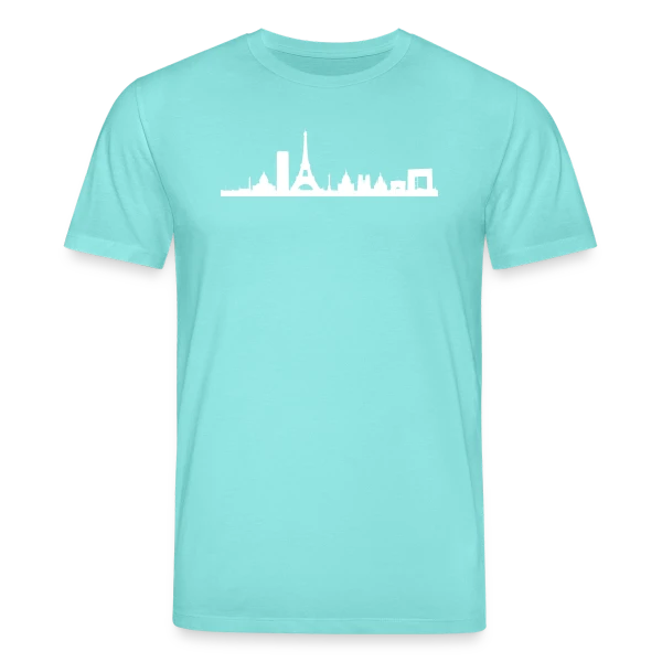 Maquette de T-shirt bio CREATOR Stanley/Stella Unisexe « Silhouette Parisienne Élégante » à personnaliser