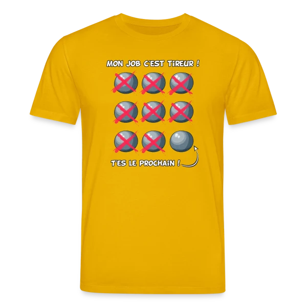 Maquette de T-shirt bio CREATOR Stanley/Stella Unisexe « Profession Tireur : Précision et Passion » à personnaliser