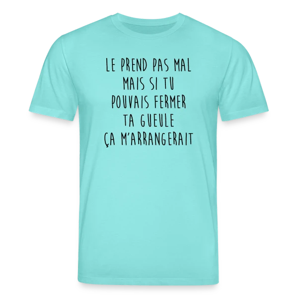 Maquette de T-shirt bio CREATOR Stanley/Stella Unisexe « Le Prends Pas Mal Mais... T-shirt Humour » à personnaliser