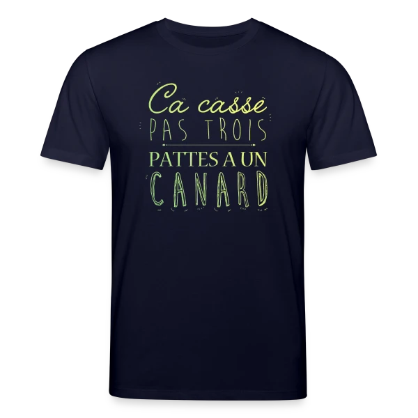 Maquette de T-shirt bio CREATOR Stanley/Stella Unisexe « Ça Casse Pas Trois Pattes » à personnaliser