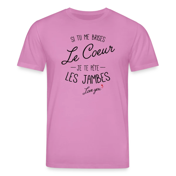Maquette de T-shirt bio CREATOR Stanley/Stella Unisexe « Cœur Brisé, Jambes Cassées ! » à personnaliser
