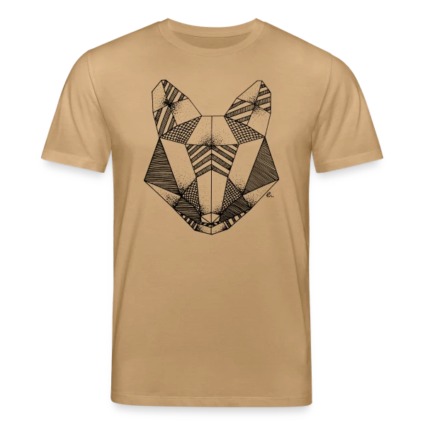 Maquette de T-shirt bio CREATOR Stanley/Stella Unisexe « Renard Origami : Art Géométrique Nature » à personnaliser