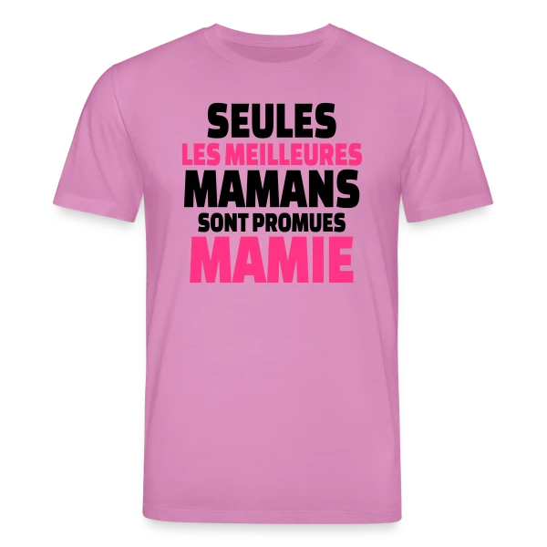 Maquette de T-shirt bio CREATOR Stanley/Stella Unisexe « Maman Promue Mamie » à personnaliser