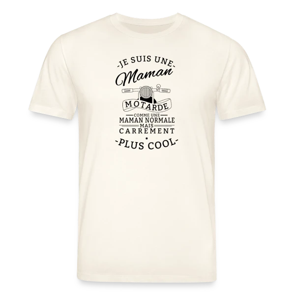 Maquette de T-shirt bio CREATOR Stanley/Stella Unisexe « Maman Motarde : L'Asphalte au Coeur » à personnaliser