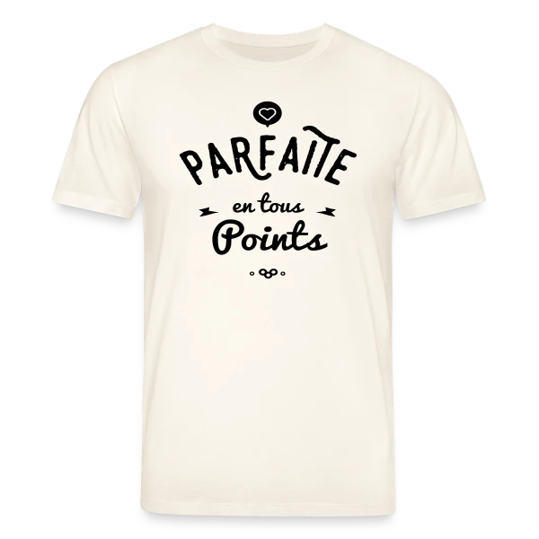 Maquette de T-shirt bio CREATOR Stanley/Stella Unisexe « PARFAITE EN TOUS POINTS » à personnaliser