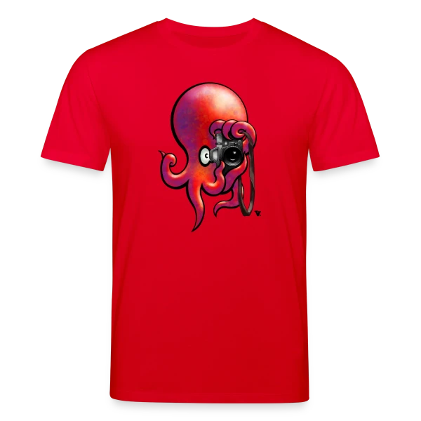 Maquette de T-shirt bio CREATOR Stanley/Stella Unisexe « Poulparazzi - Le paparazzi des fonds marins » à personnaliser
