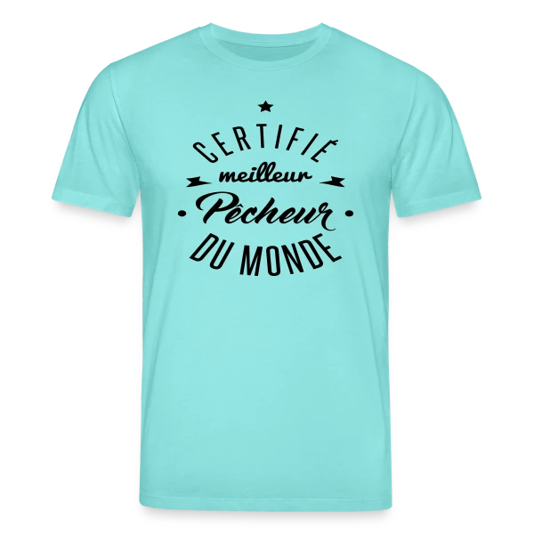 Maquette de T-shirt bio CREATOR Stanley/Stella Unisexe « Certifié Meilleur Pêcheur » à personnaliser
