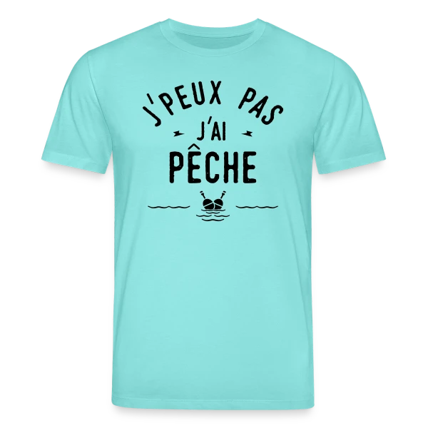 Maquette de T-shirt bio CREATOR Stanley/Stella Unisexe « J'peux Pas, J'ai Pêche ! » à personnaliser