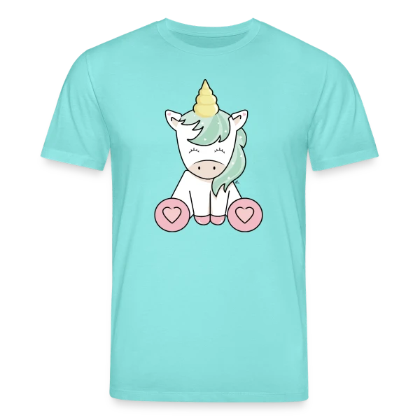 Maquette de T-shirt bio CREATOR Stanley/Stella Unisexe « Licorne Kawaii Mignonne » à personnaliser