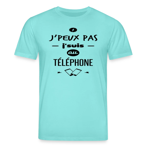 Maquette de T-shirt bio CREATOR Stanley/Stella Unisexe « J'suis au téléphone » à personnaliser