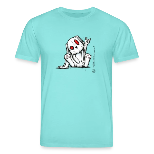 Maquette de T-shirt bio CREATOR Stanley/Stella Unisexe « Lapin Rockeur Métal » à personnaliser