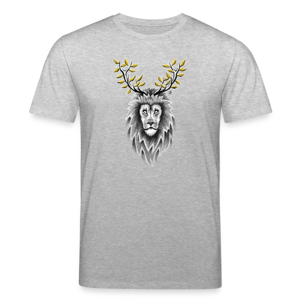 Maquette de T-shirt bio CREATOR Stanley/Stella Unisexe « L'Esprit Sauvage : Cerf & Lion » à personnaliser