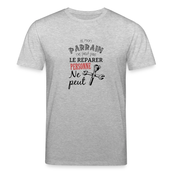 Maquette de T-shirt bio CREATOR Stanley/Stella Unisexe « Si Parrain ne peut pas le réparer, personne ne peut ! » à personnaliser
