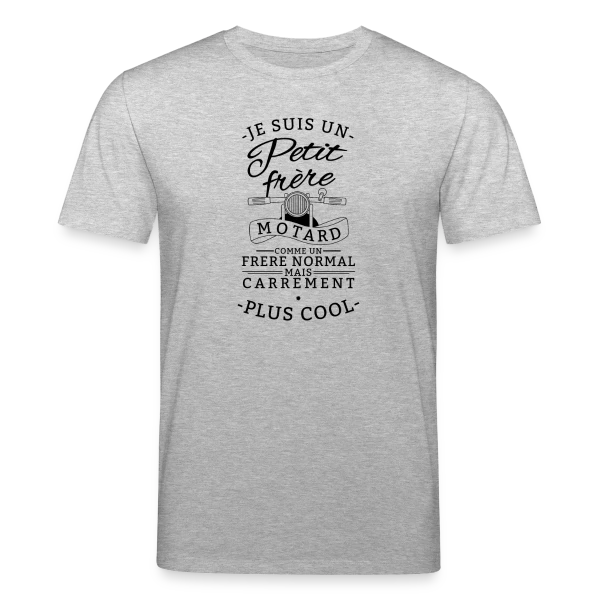 Maquette de T-shirt bio CREATOR Stanley/Stella Unisexe « Petit Frère Motard : Tellement Plus Cool » à personnaliser