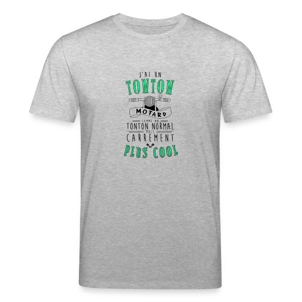 Maquette de T-shirt bio CREATOR Stanley/Stella Unisexe « Mon Tonton Motard, le plus cool ! » à personnaliser