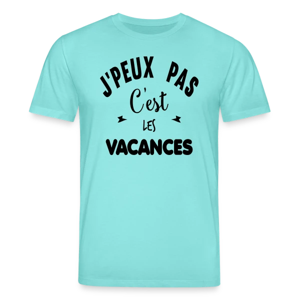 Maquette de T-shirt bio CREATOR Stanley/Stella Unisexe « C'est les Vacances ! » à personnaliser