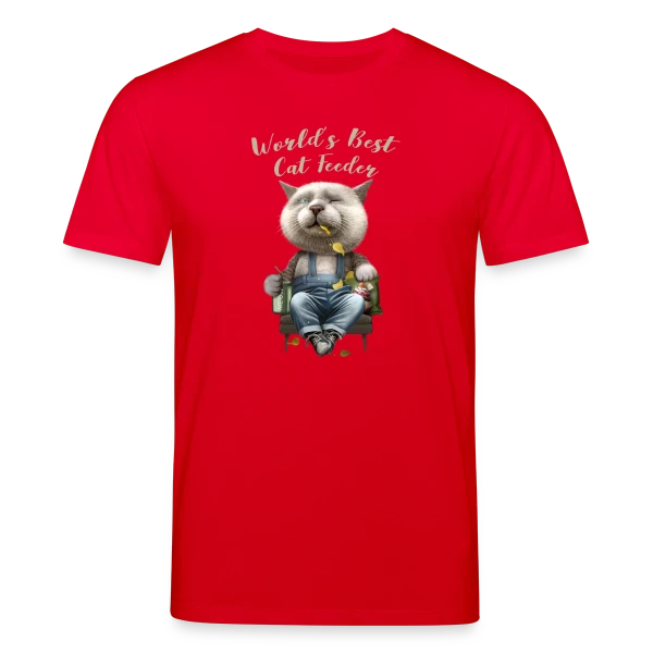 Maquette de T-shirt bio CREATOR Stanley/Stella Unisexe « Meilleur Nourrisseur de Chats » à personnaliser