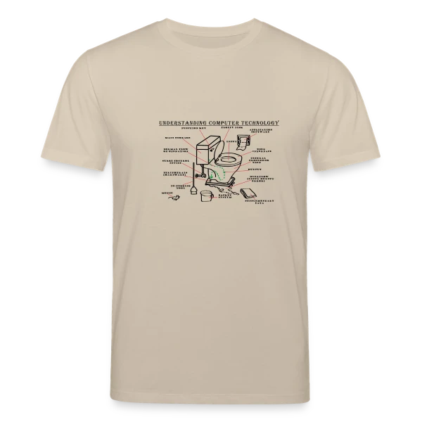Maquette de T-shirt bio CREATOR Stanley/Stella Unisexe « La Technologie Expliquée avec Humour » à personnaliser