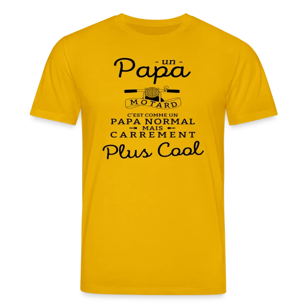 Maquette de T-shirt bio CREATOR Stanley/Stella Unisexe « Papa Motard - Passion Vitesse » à personnaliser