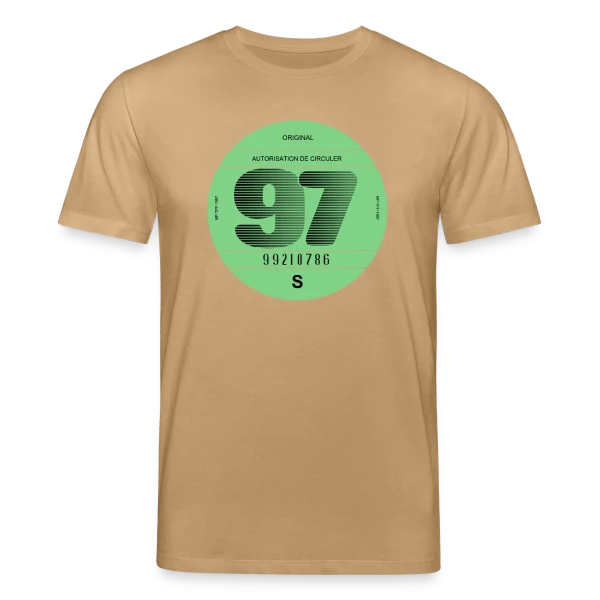 Maquette de T-shirt bio CREATOR Stanley/Stella Unisexe « France Rétro 1997 : L'Icône Automobile Vintage » à personnaliser