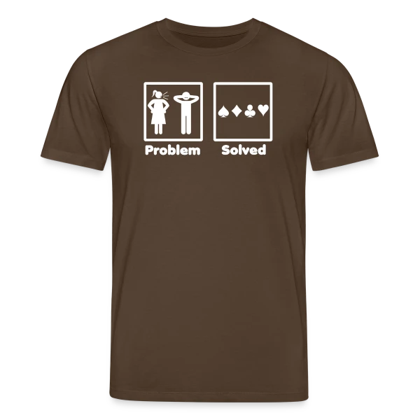 Maquette de T-shirt bio CREATOR Stanley/Stella Unisexe « Problème Résolu: Poker! » à personnaliser