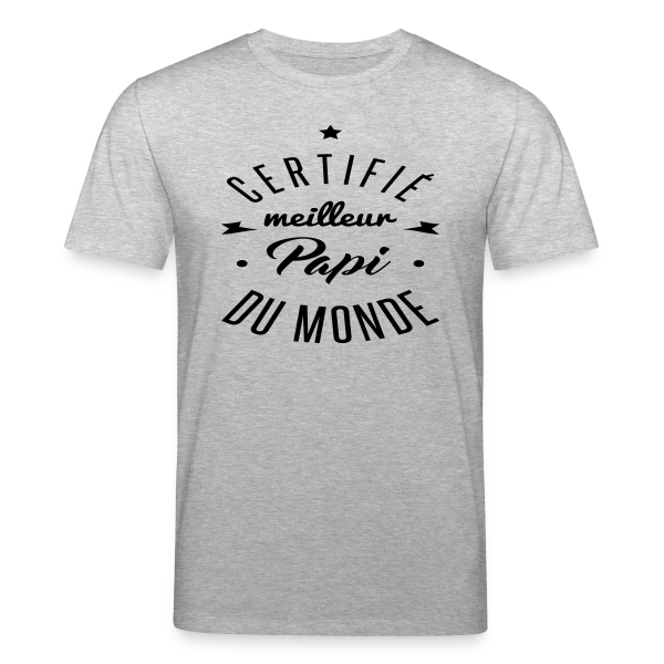Maquette de Le T-shirt "Meilleur Papi Certifié" à personnaliser