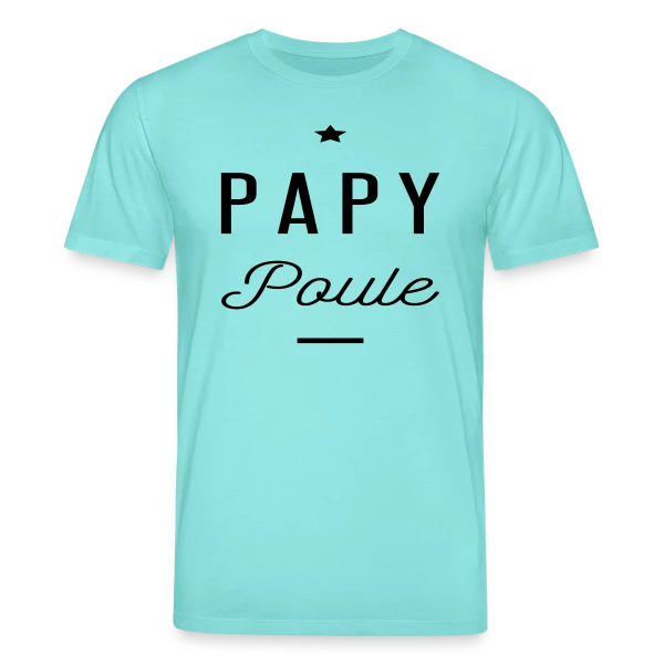 Maquette de T-shirt bio CREATOR Stanley/Stella Unisexe « PAPY POULE » à personnaliser