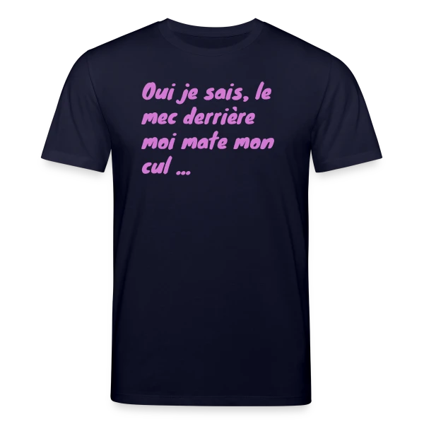 Maquette de T-shirt bio CREATOR Stanley/Stella Unisexe « Humour Fessier Rose » à personnaliser