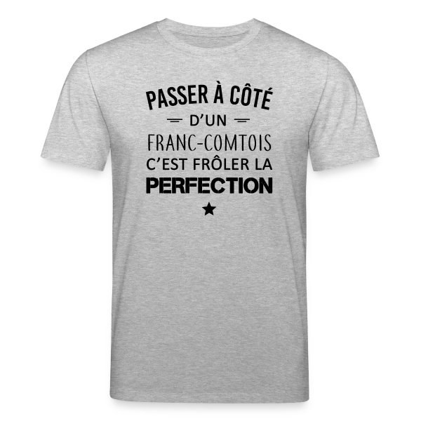 Maquette de T-shirt bio CREATOR Stanley/Stella Unisexe « Franc-Comtois : Touchez la Perfection du Doigt » à personnaliser