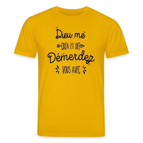 Maquette de T-shirt bio CREATOR Stanley/Stella Unisexe « 'Démerdez-vous avec' » à personnaliser