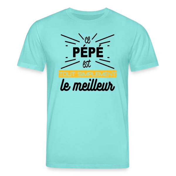 Maquette de T-shirt bio CREATOR Stanley/Stella Unisexe « Pépé : Simplement le Meilleur » à personnaliser