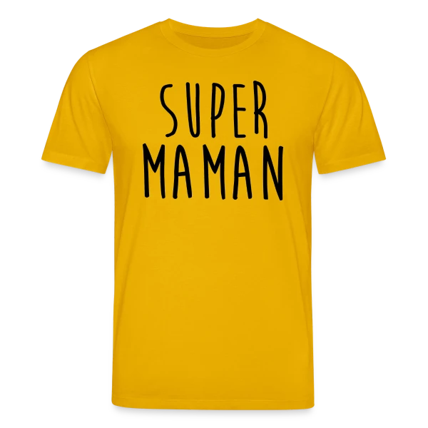Maquette de T-shirt bio CREATOR Stanley/Stella Unisexe « SUPER MAMAN : T-shirt Hommage à une Héroïne » à personnaliser
