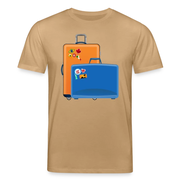 Maquette de T-shirt bio CREATOR Stanley/Stella Unisexe « Valises du Monde Entier » à personnaliser