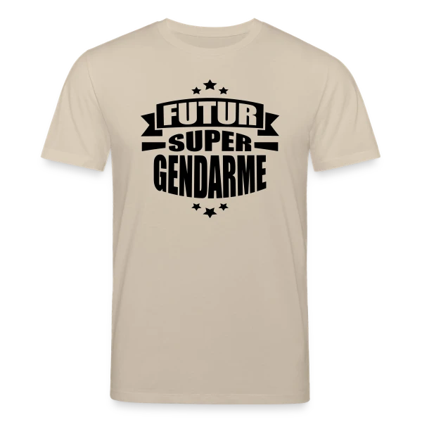 Maquette de T-shirt bio CREATOR Stanley/Stella Unisexe « Enfant : Futur Super Gendarme ! » à personnaliser