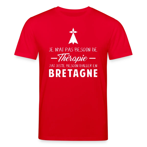 Maquette de T-shirt bio CREATOR Stanley/Stella Unisexe « Thérapie Bretagne » à personnaliser