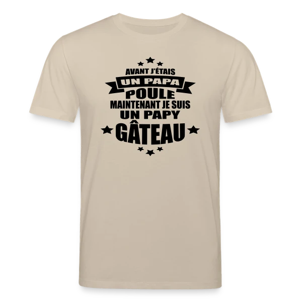 Maquette de T-shirt bio CREATOR Stanley/Stella Unisexe « Papy Gâteau : Le Meilleur Grand-Père Affectueux » à personnaliser