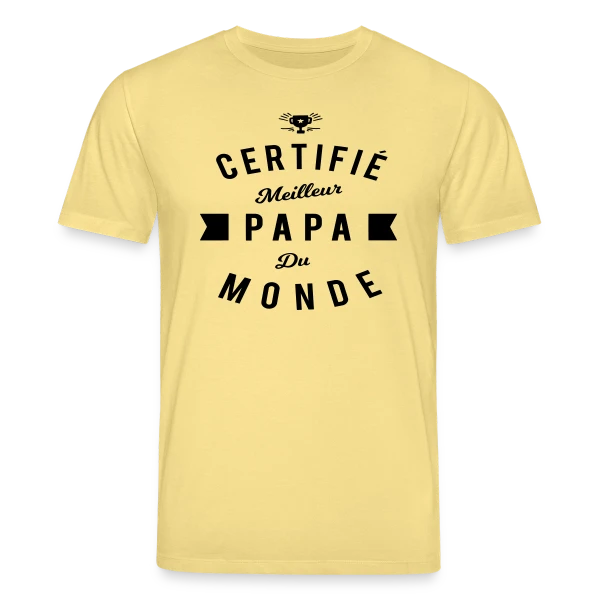 Maquette de T-shirt bio CREATOR Stanley/Stella Unisexe « "Officiellement Meilleur Papa du Monde" » à personnaliser