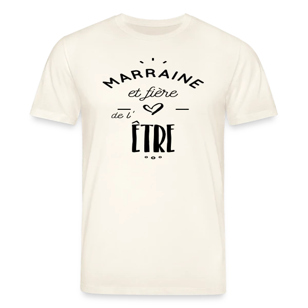 Maquette de T-shirt bio CREATOR Stanley/Stella Unisexe « Marraine Fière » à personnaliser