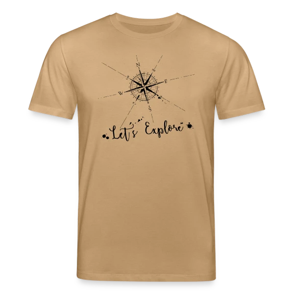Maquette de T-shirt bio CREATOR Stanley/Stella Unisexe « Boussole Explorateur » à personnaliser