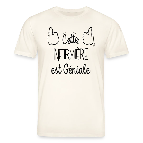 Maquette de T-shirt bio CREATOR Stanley/Stella Unisexe « Infirmière en Or : Le T-shirt des Héroïnes du Quotidien » à personnaliser