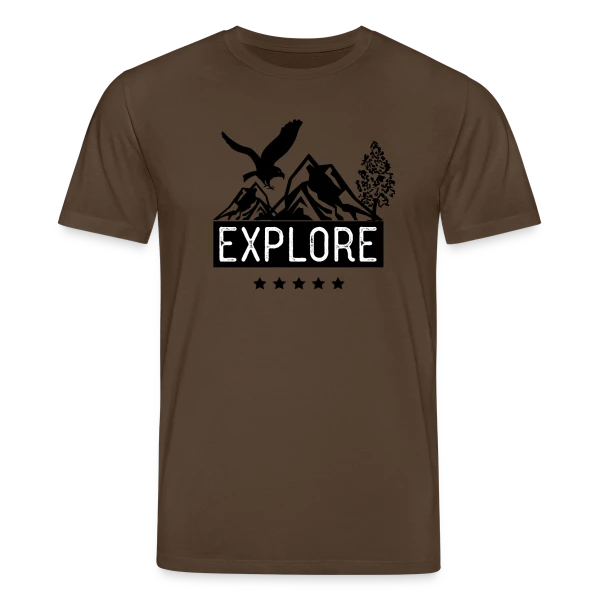 Maquette de T-shirt bio CREATOR Stanley/Stella Unisexe « Aventure Montagne Aigle » à personnaliser