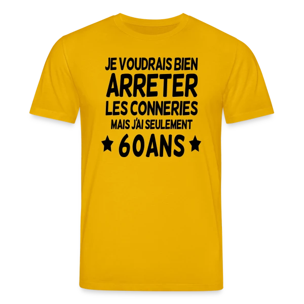 Maquette de 'Les Conneries à 60 Ans' - Cadeau Anniversaire Humour à personnaliser