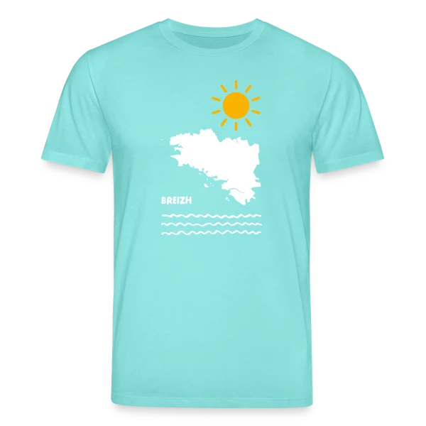 Maquette de T-shirt bio CREATOR Stanley/Stella Unisexe « Breizh Soleil Mer » à personnaliser