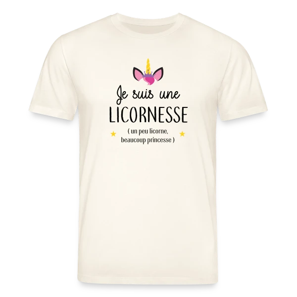 Licornesse : Moitié Licorne, Moitié Princesse sur T-shirt bio CREATOR Stanley/Stella Unisexe