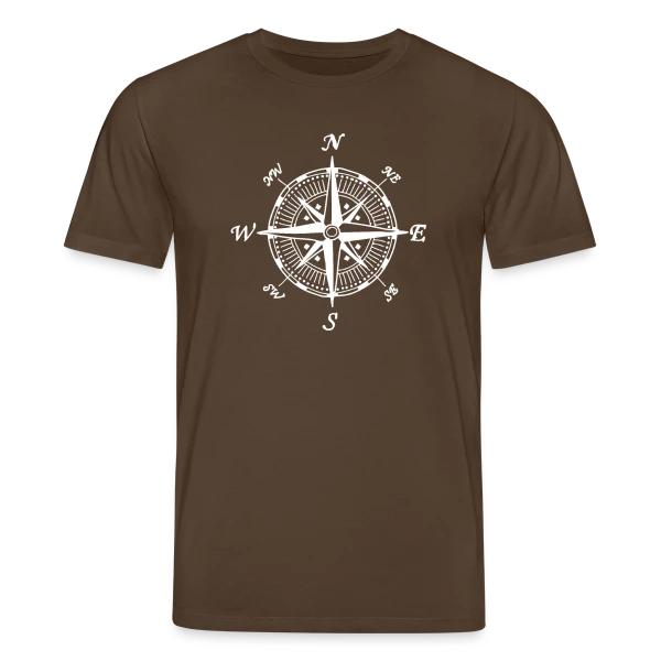 Maquette de T-shirt bio CREATOR Stanley/Stella Unisexe « Boussole Aventure » à personnaliser