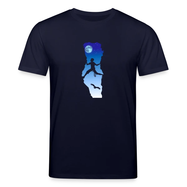 Maquette de T-shirt bio CREATOR Stanley/Stella Unisexe « Grimpe Nocturne : L'Escalade Sous les Étoiles » à personnaliser
